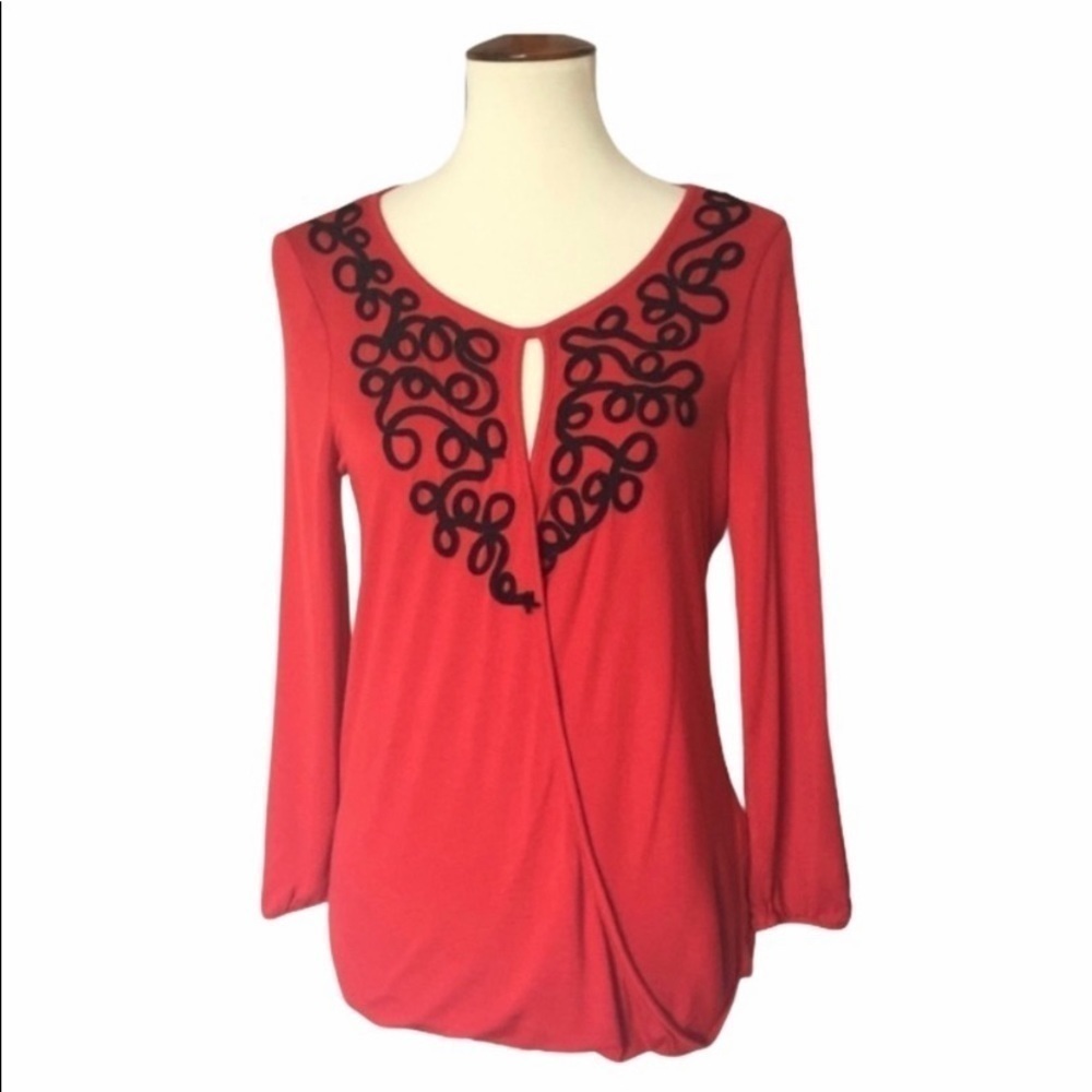Cable & Gauge Blouse Embroidery Black Trim Ref Size S - Picture 2 of 6